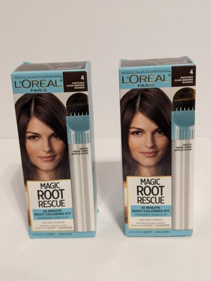 2x L Oreal Paris Magic Root Rescue 10 Min Coloring Kit 4 Dark Brown Shades