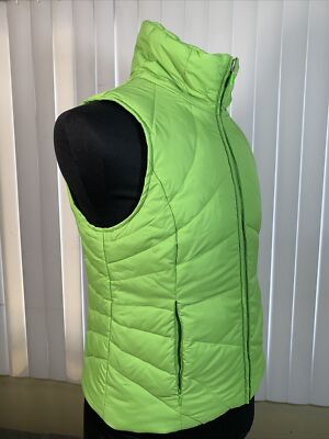 Kenneth Cole Reaction Quilted Down Puffer Zipped Apple Green Vest Women’s  Medium
