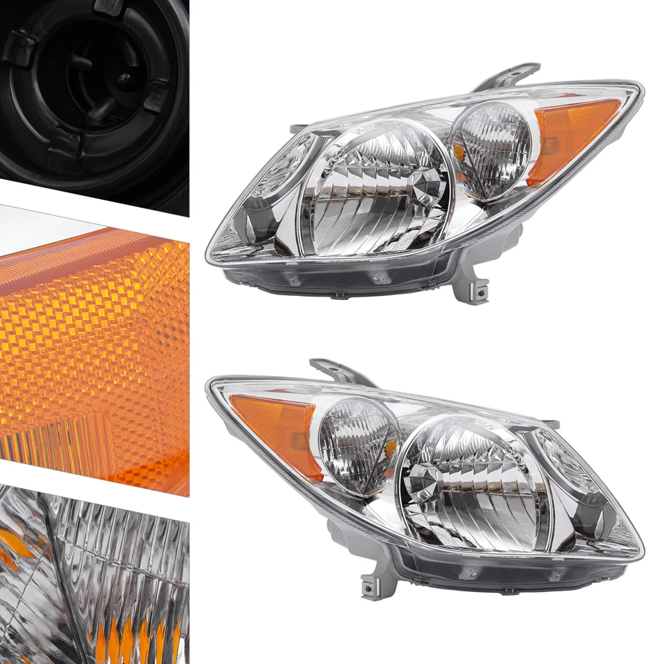 Pair Left & Right For 2005-2008 Pontiac Vibe Wagon Headlamps Assembly Headlights Foto 2 de 4