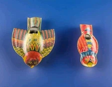 Vintage Old Tin Penny Litho Toy Parrot Whistle CHOICE Price Per Piece!