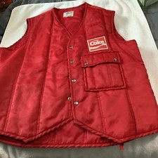 Vintage Riverside Red Nylon Coke Coca Cola Drivers Vest Size 44