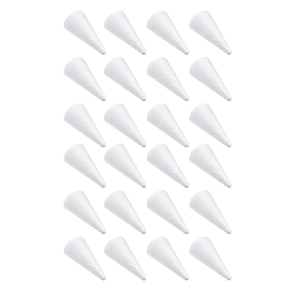 24pcs white foam cones for crafts foam Cones for Crafts Christmas Tree  Craft