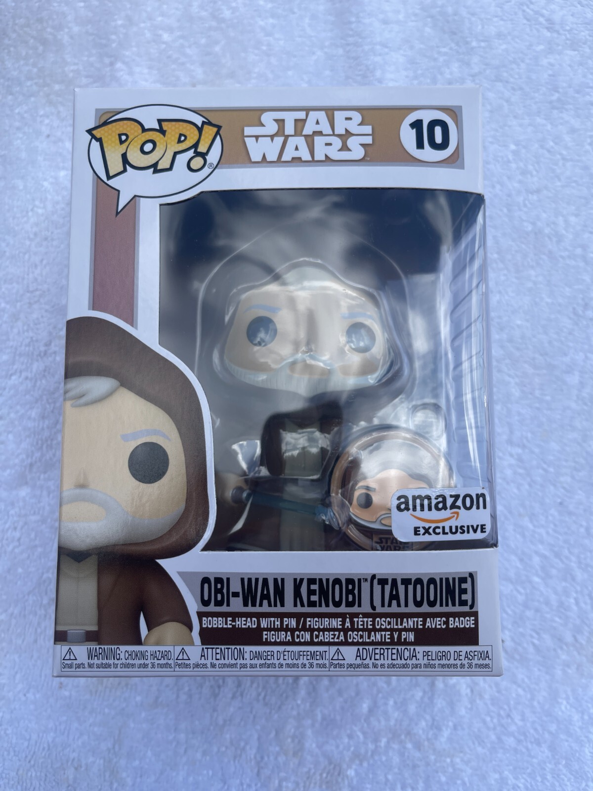 Funko Pop Star Wars 10 Amazon Exclusive Obi-Wan Kenobi W/ Protector