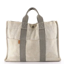 Hermès Fourre-Tout MM in Cotton Canvas