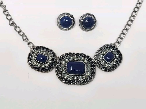 Avon Signature Collection Beautifully Blue Necklace & Earring Set 2016 NIB NOS - Picture 7 of 12