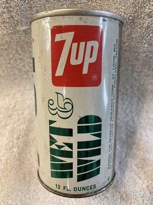 Vintage 7UP 12oz. Pull Top Can UNOPENED BUT EMPTY, Wet & Wild
