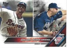 2016 Topps Update  Hunter Cervenka/John Gant #US53 RC Rookie  Atlanta Braves +++