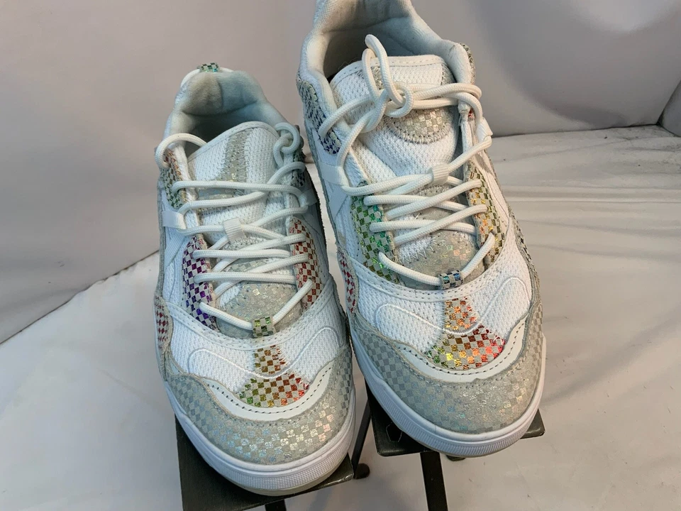 Vans Ultra Cush Zapatos de Monopatín Talla 7.5 Mujer Cuero Blanco Encaje YGI K1S-107 Foto 4 de 4