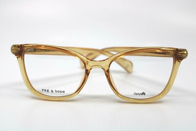 RAG & BONE RNB3044 733 Peach Transparent Eyeglasses New Authentic 53