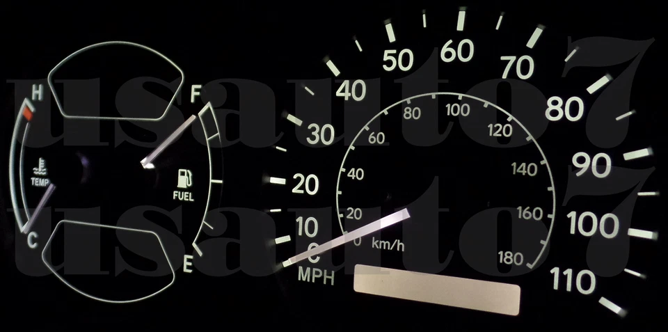 Dash Cluster Gauge WHITE LED LIGHT KIT Fits 98-02 Toyota Corolla and Chevy Prizm Foto 4 de 4