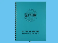 Gleason 12" Straight Bevel Gear Generator Parts List Manual  *375