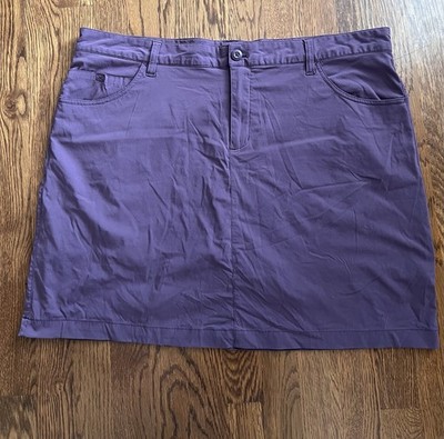 Eddie Bauer Athletic Skort Women Sz 16 Purple Built-in Brief Sporty Hiking Golf