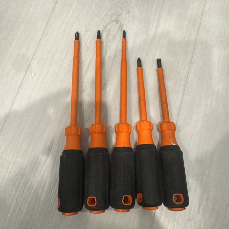 Klein Tools 85076INS 1000 Volt Insulated 5 Piece Screwdriver Set