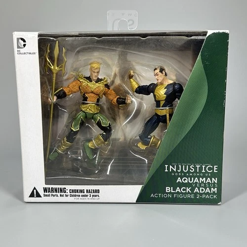 DC Collectibles Injustice Aquaman & Black Adam 4" Action Figure 2-Pack - New