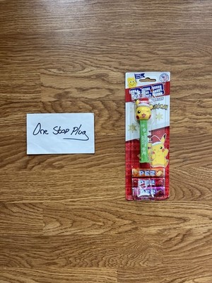 POKEMON~Christmas Pez Dispenser~Winking Pikachu [ Holiday Backer Card]  2025