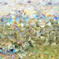Finnez 3D Fensterfolie Rainbow Dekorfolie Selbstklebend Blickdicht