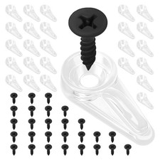 50 Pack Glass Cabinet Door Panel Retainer Clips with Screws, Cabinet Glass Ho...