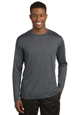 Sport-Tek ST360LS Men's 100 Poly Long Sleeve Heather Contender Tee Top T-Shirt