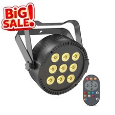UKING 135W PAR Lights RGBW 9LED Stage Lighting DJ Disco Party Club Show DMX