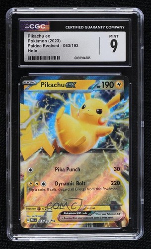 Pikachu ex graded CGC 9 for sale on eBay