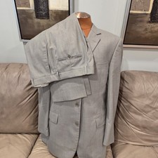 JONES NEW YORK City Tan Suit Men's 42 Long 42L Flat Front Pants Sz 34 X 33