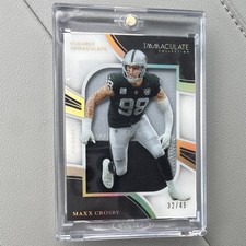 Panini 2025 Clearly Immaculate Jersey Patch Maxx Crosby Raiders CIJ-MC /49