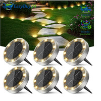 Solar Bodenleuchten 6 StüCk 8 Led Wetterfest Gartenbeleuchtung Warmweiß FüR