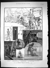 Old 1888 Navy Manoeuvres Methods Signalling Helm Flags Fog Eclipse St 19th
