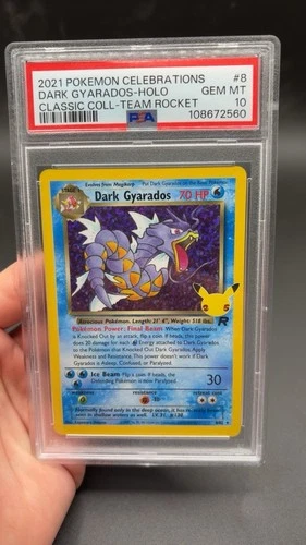 2021 POKEMON CELEBRATIONS CLASSIC COLLECTION #8 DARK GYARADOS-HOLO PSA 10
