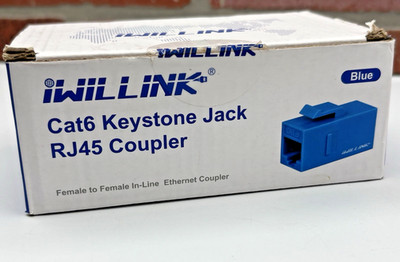 Iwillink RJ45 Cat6 Keystone Coupler 23-Pack, Female to Female Cat6 Keystone Jack
