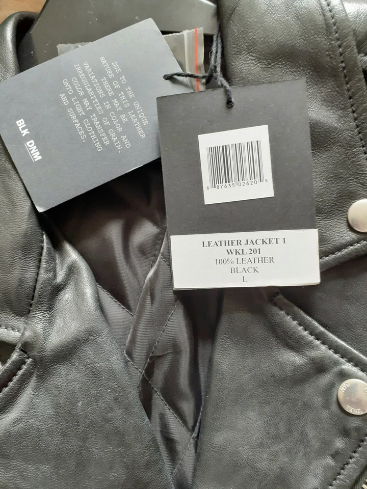 Leather Jacket BLK DNM, Iconic, Size L - Image 3 of 4