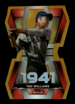 2022 Topps Finest Ted Williams #FCY-TW Finest Career Years Die-Cut Gold /50