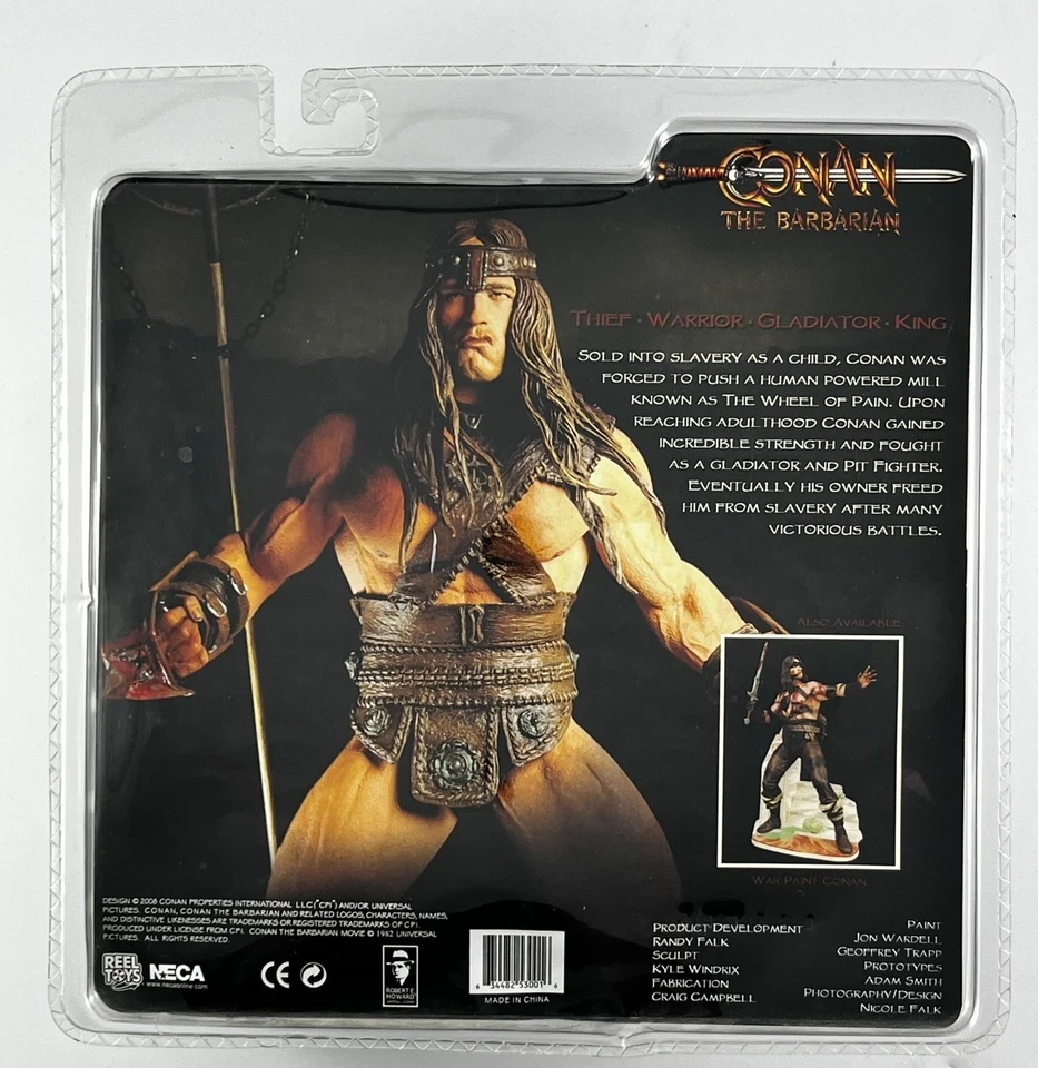 Figura de acción NECA Conan Barbarian Movie Pit Fighter con hachas + Serie 1 NUEVA 2008 Foto 2 de 3