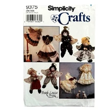 Simplicity Sewing Pattern 9375 Crafts Tree Angels Winged Angels 3 Sizes Uncut