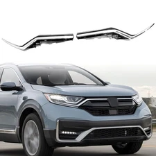 Chrome Front Central Grille Cover Trim Decor Strip For Honda CR-V CRV 2020-2022