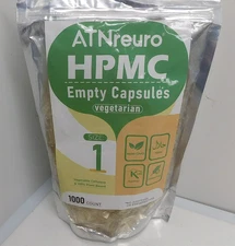 XPRS Nutra Size 1 Empty Vegan Capsules - 1000 Count Clear Capsules for DIY Fill