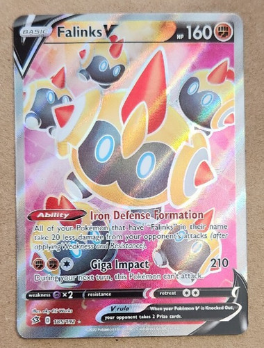 Pokemon - Falinks V 185/192 - Rebel Clash - Full Art Ultra Rare Card