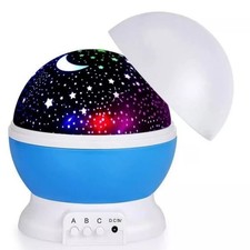 Rotating LED Galaxy Starry Night Light Projector Star Sky Moon Lamp Kids Bedroom