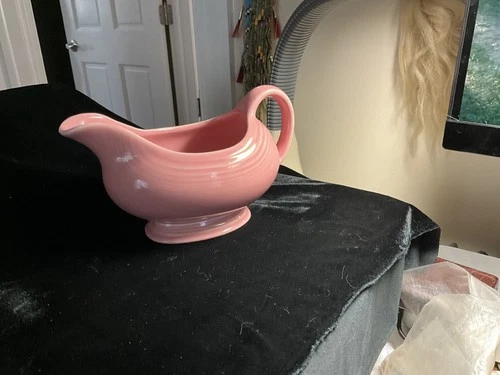 Fiestaware Open Sauce/ Gravy Boat ROSE Retired Color Fiesta