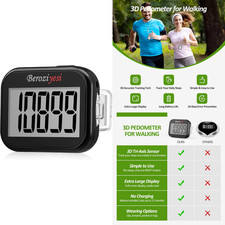 3D Pedometer for Walking, Simple Step Counter...