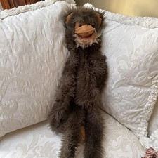 VTG 1980 FURRY HUGGEMS 38" Brown Tan Hanging Full Body Hand Monkey PUPPET