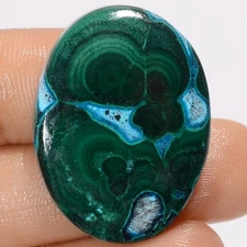 Natural Malachite Chrysocolla Oval Cabochon Gemstone 44 Ct. 30X22X5 mm GC-35999