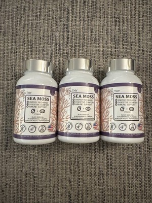 Sea Moss Capsules - Bladderwrack, Burdock Root, Ashwagandha, Vitamins C + D3 3ct