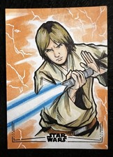 2024 Topps Star Wars Galaxy Luke Gold Foil Sketch By Kang Jing