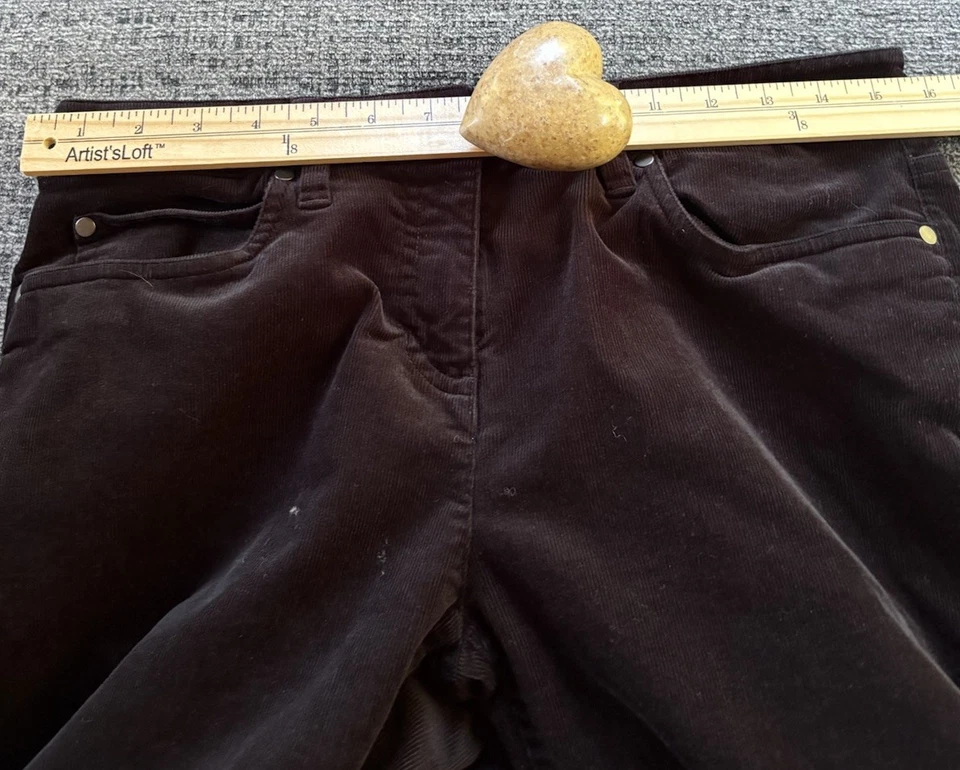 Eileen Fisher Corduroy Pants Women's Size 10 Black Cotton Blend - Image 2 of 4