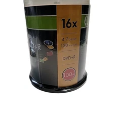 HP 100 Pack 16X 120min Video DVD+R Blank DVD Media 4.7GB Data New