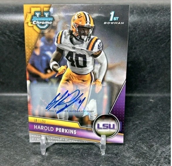 2023 Bowman Chrome University Harold Perkins Bowman 1st Auto