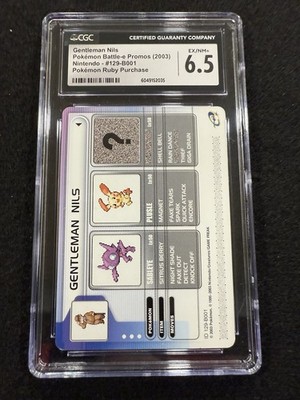 Pokemon Gentleman Nils #129-B001 Nintendo Battle-e Promo Ruby in a CGC 6.5!!