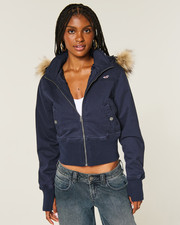 Hollister Peyton Twill Jacket, Navy | NEW All Size | FREE SHIPPING, US Stock