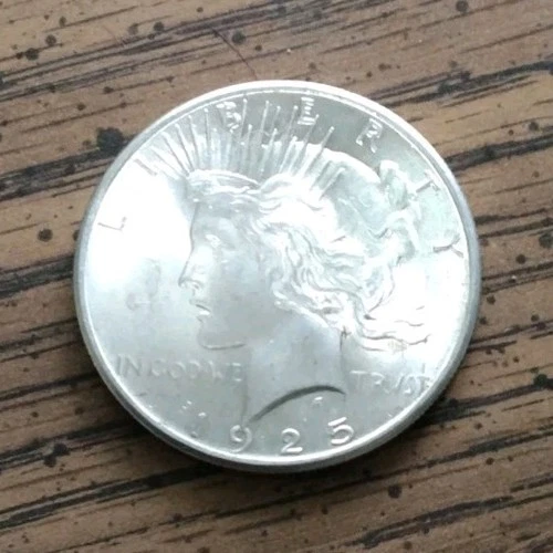 1925 United States Peace Silver Dollar $1 One Dollar Coin Circulated Uncertified